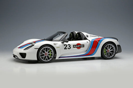 Makeup Co Ltd. 1:18 Porsche 918 Spyder Weissach Package 2011 (Martini stripe)