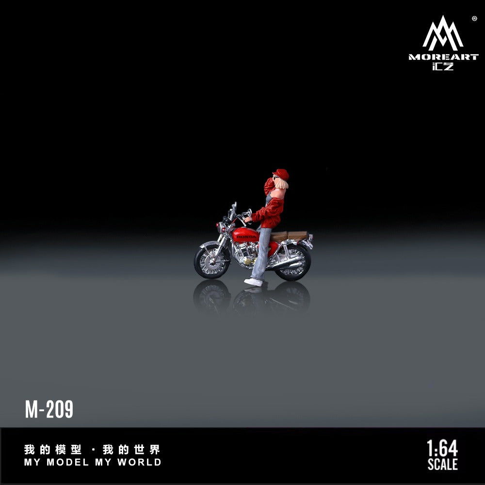 PREORDER MoreArt 1:64 Honda CB750FOUR Red-Shirt Fedora Figure Resin Model