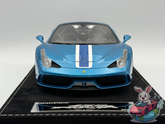 HH Model 1:18 Ferrari 458 Speciale Aperta (Artemis Green - Gold Wheels)