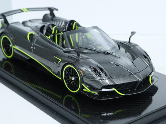 AustraLux Model 1:18 Pagani Huayra BC Roadster (Carbon Fiber/Green)