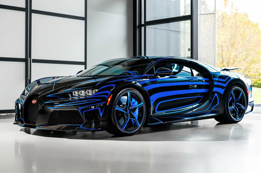 PRE-ORDER HH Model x Miniature Planet 1:18 Bugatti Chiron Super Sport 'Coup de Foudre' (Exclusive Model) - Black/Blue