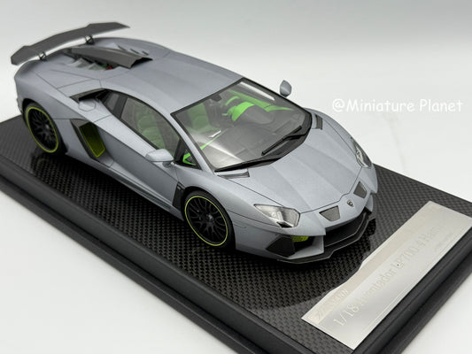 VMB 1:18 Lamborghini Aventador LP700-4 Hamann (Matte Silver Grey) #01/66