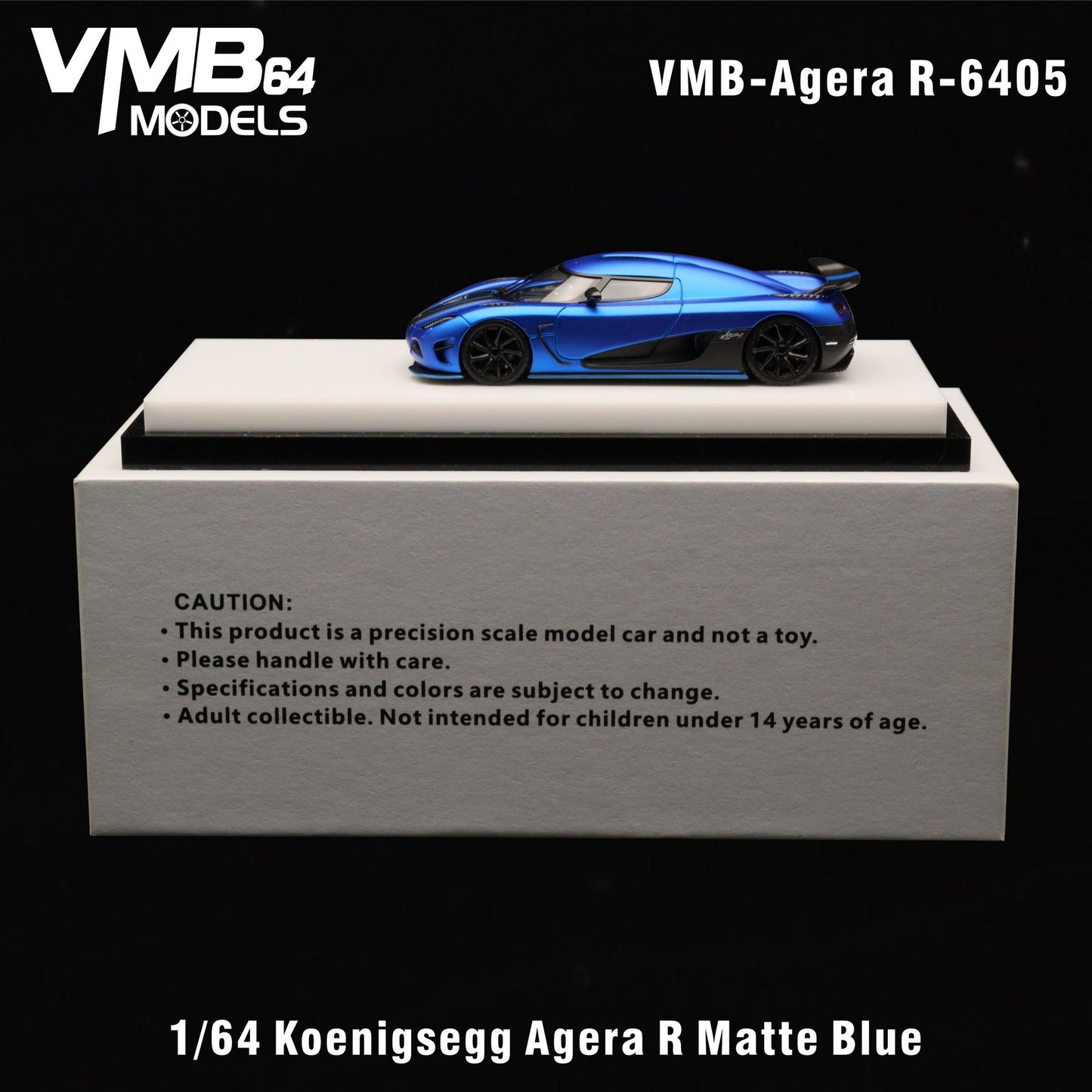 VMB Models 1:64 Koenigsegg Agera R (Imperial Blue) - New Packaging