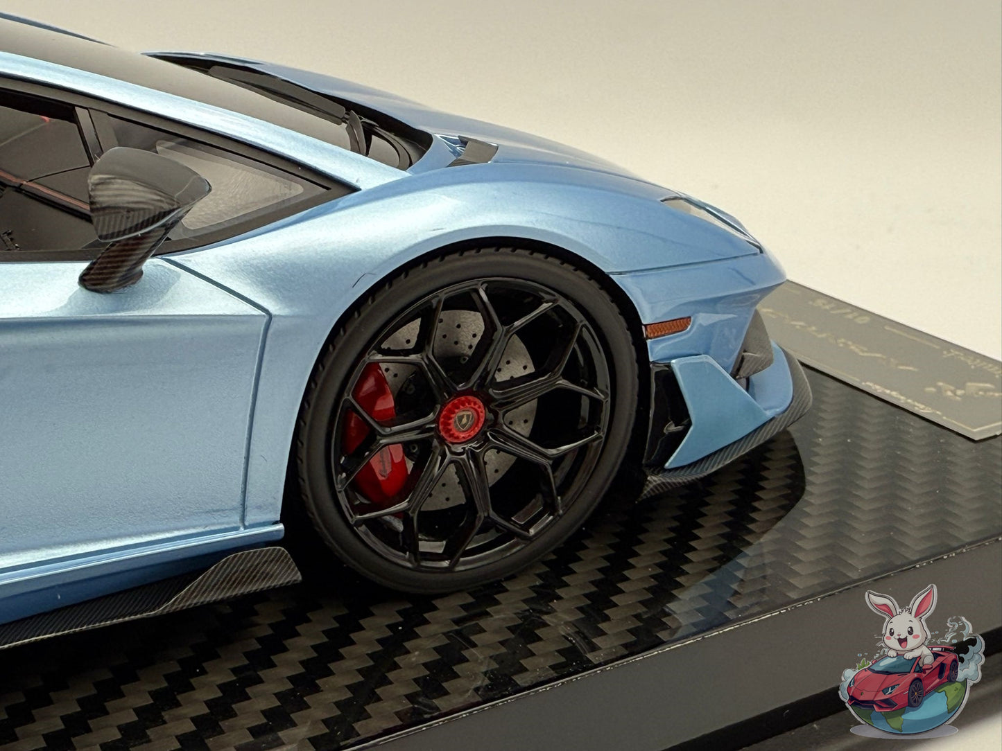 Ultra Unique x Runner 1:18 Lamborghini Aventador SVJ Roadster (Ice Blue) #01/15