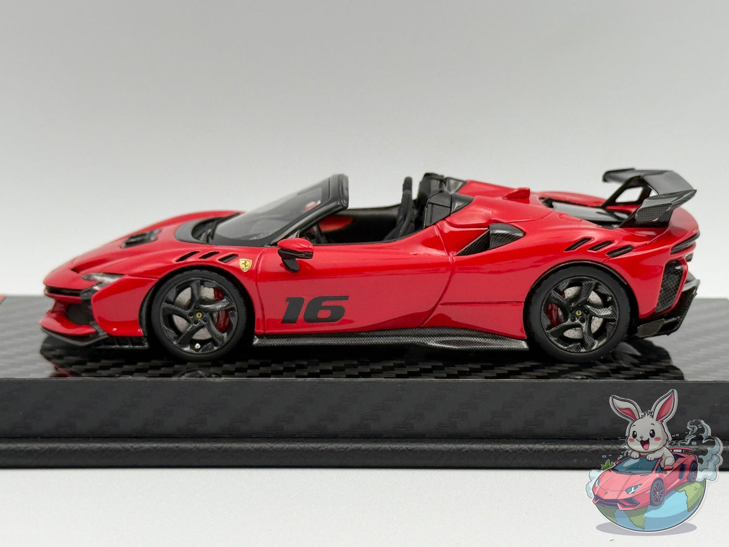 BBR 1:43 Ferrari SF90 XX Spider race n.16 (Rosso Corsa) - Carbon Base
