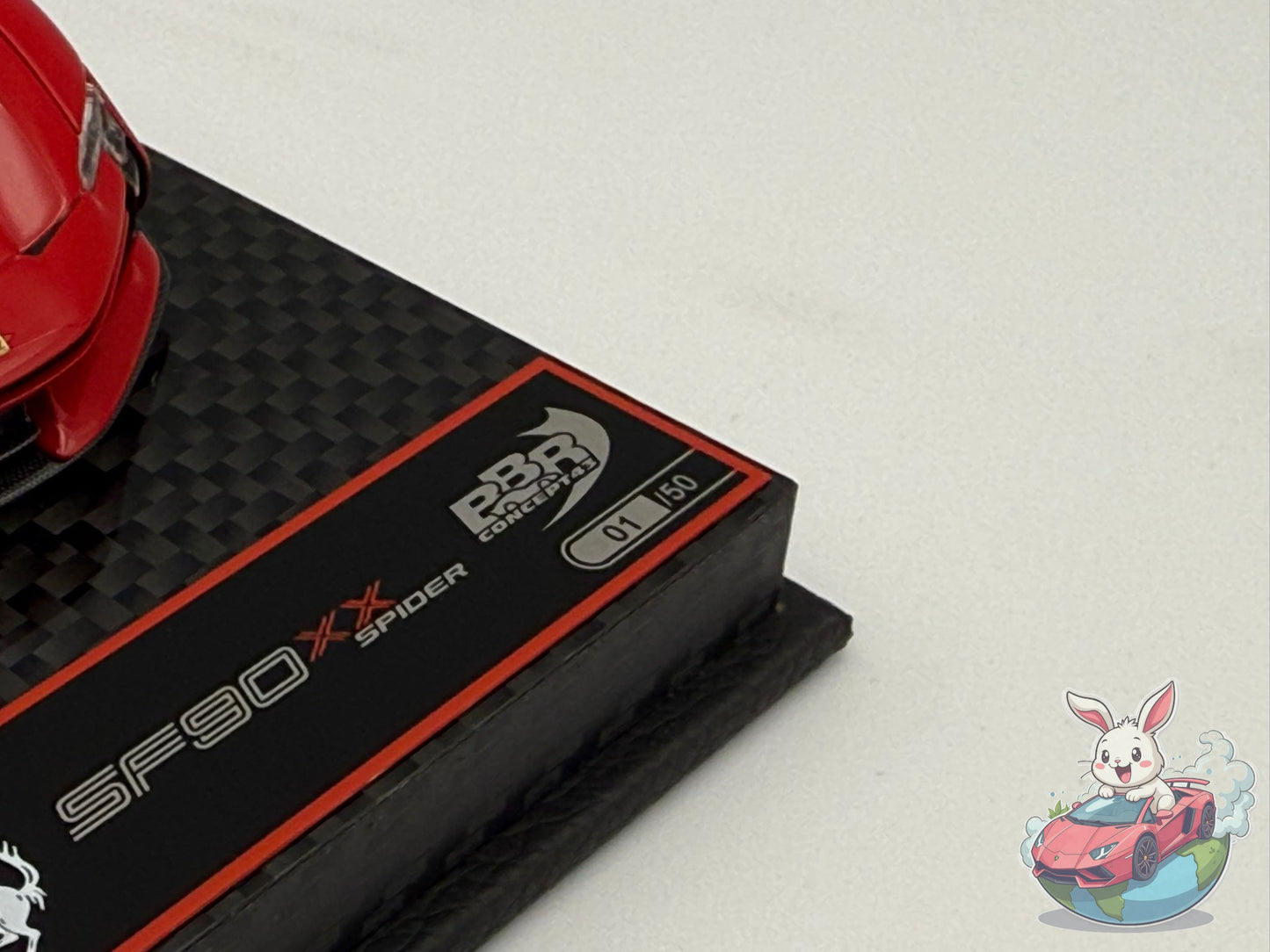 BBR 1:43 Ferrari SF90 XX Spider race n.16 (Rosso Corsa) - Carbon Base