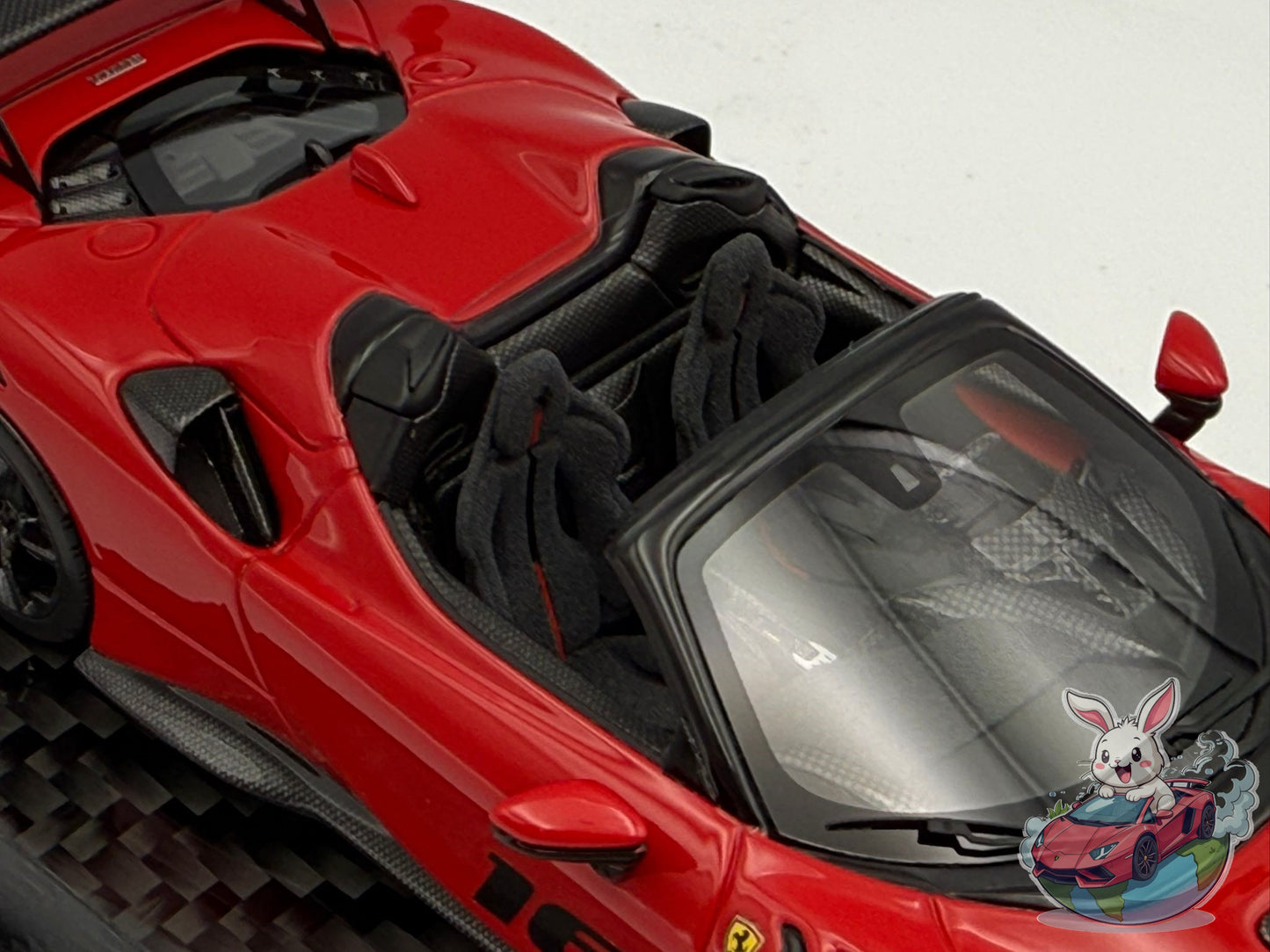 BBR 1:43 Ferrari SF90 XX Spider race n.16 (Rosso Corsa) - Carbon Base