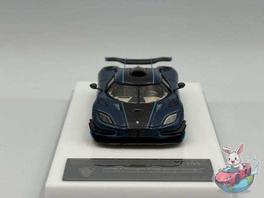VMB 1:64 Koenigsegg One:1 (Blue Carbon) - Star Wheel Ver.