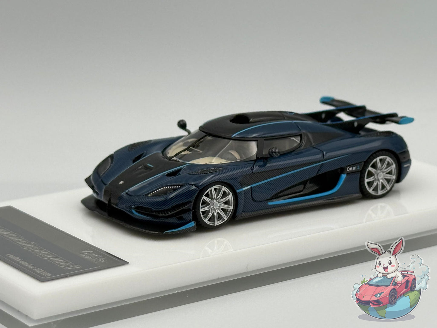 VMB 1:64 Koenigsegg One:1 (Blue Carbon) - Star Wheel Ver.