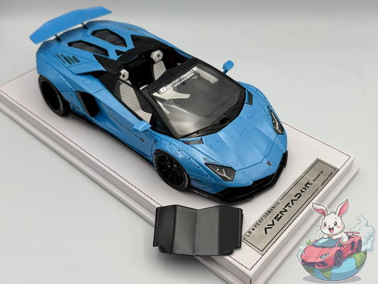 GL Models 1:18 Lamborghini Aventador Roadster LBWK (Blue)