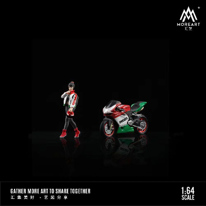 Moreart 1:64 Ducati Flower Motorcycle Girl