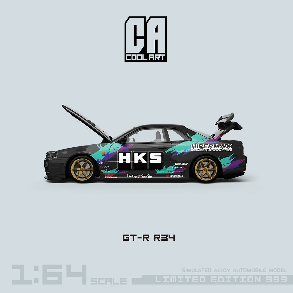 CoolArt 1:64 Nissan Skyline GT-R R34 HKS
