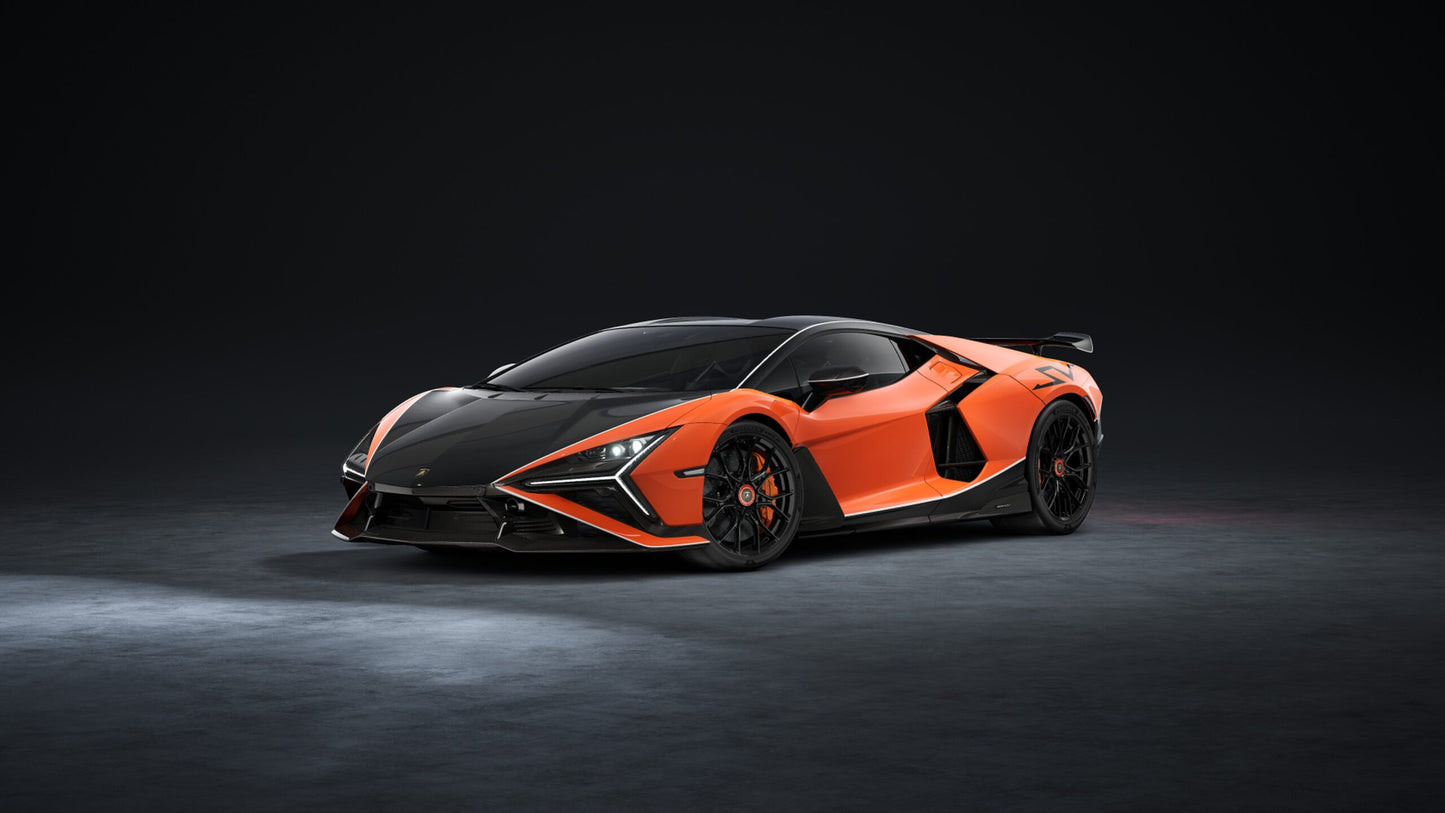 PREORDER MR Collection 1:18 Lamborghini Revuelto SV (Arancio Apodis with Black / White Livery)