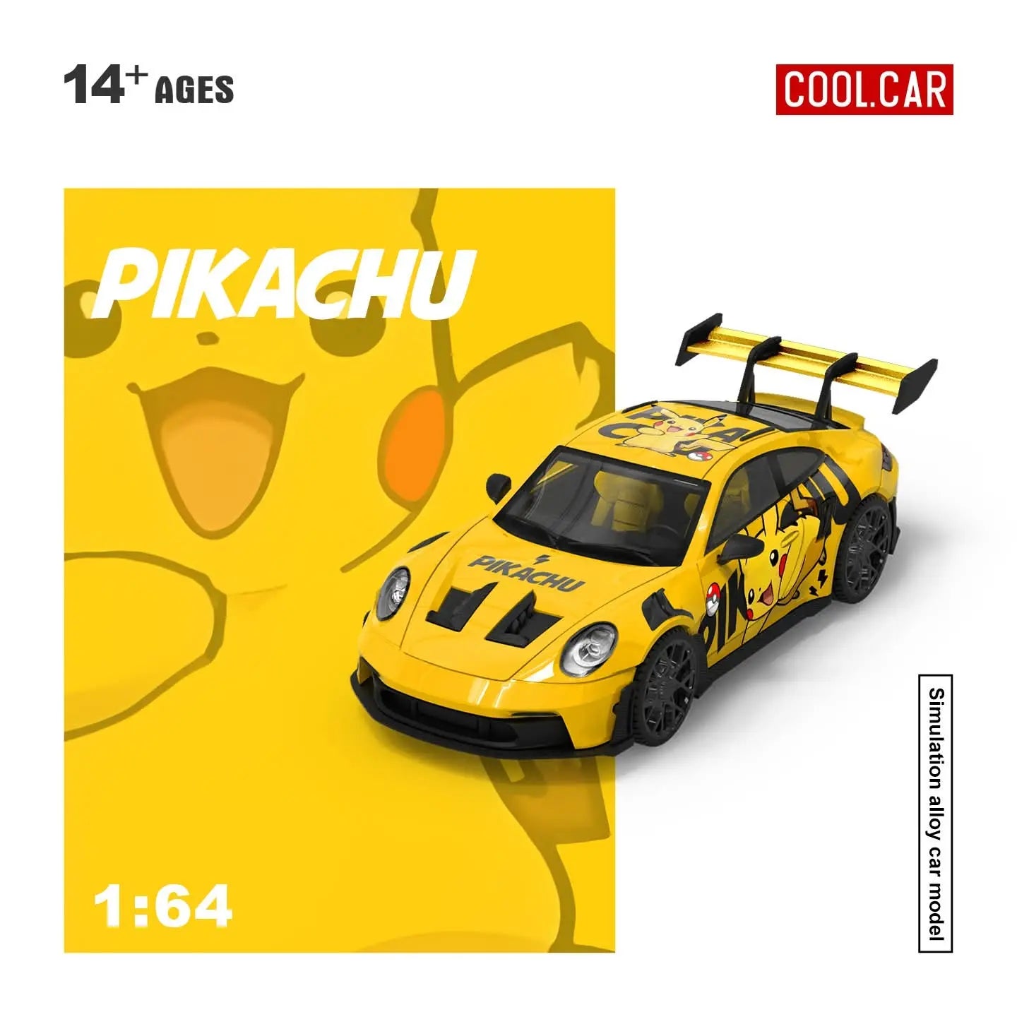 PREORDER Cool Car 1:64 Porsche 992 GT3 RS 'Pikachu'