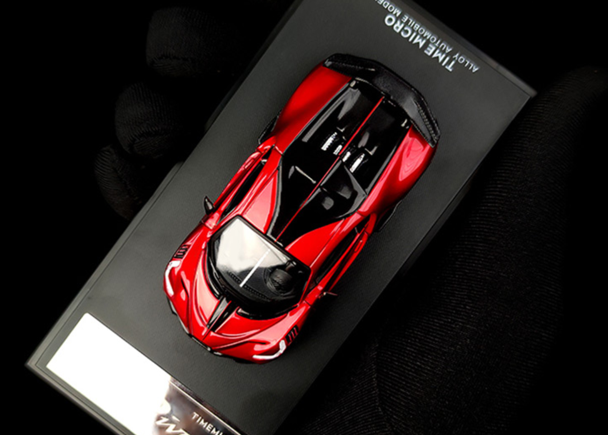 Time Micro x Bburago 1:64 Bugatti Divo (Metallic Red)