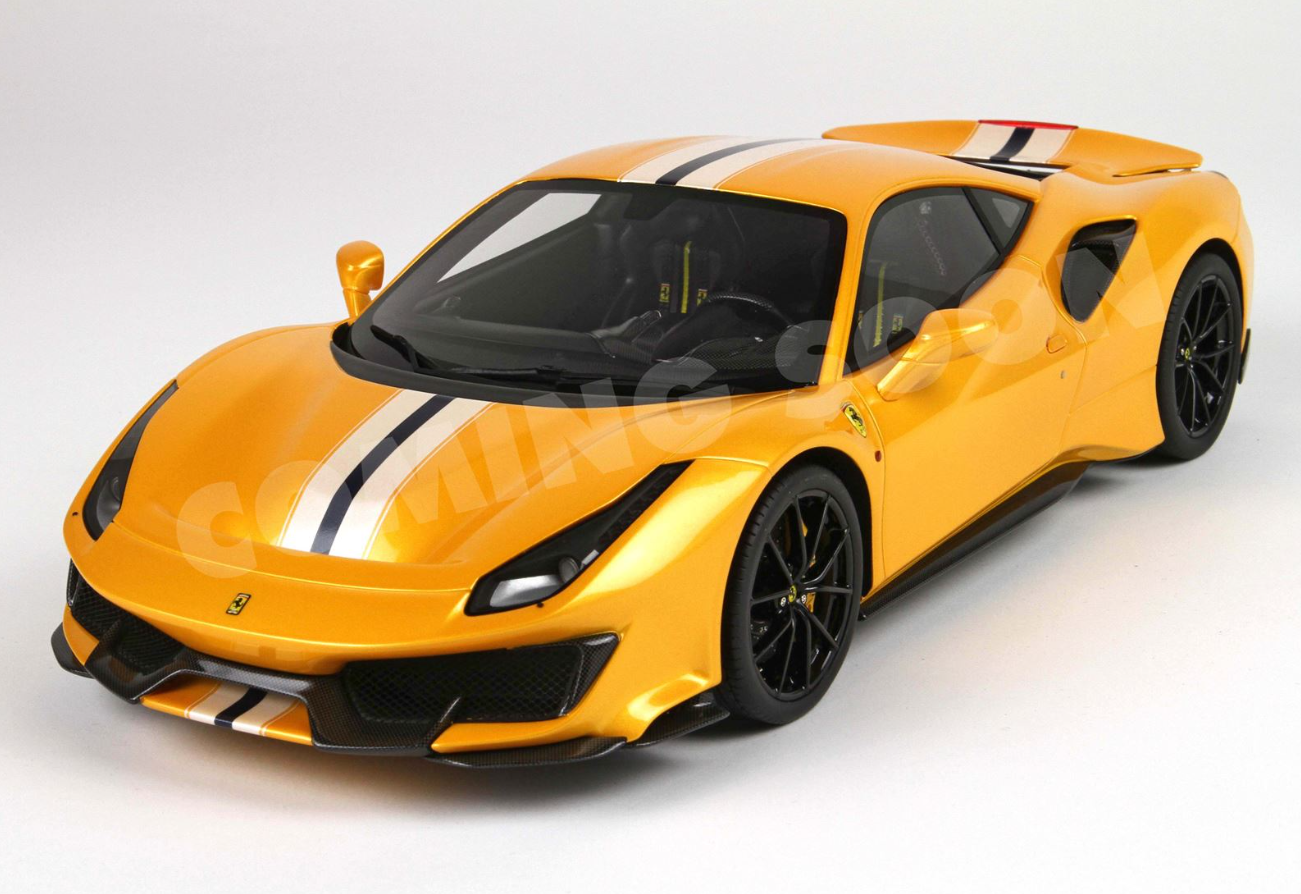 PREORDER BBR 1:18 Ferrari 488 Pista (Giallo Tristrato) - OPEN/CLOSE