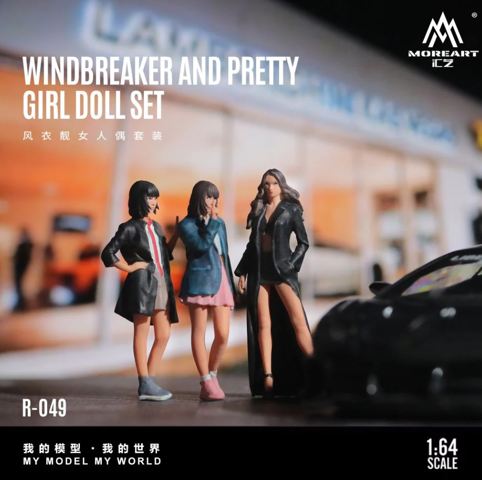 MoreArt 1:64 WINDBREAKER AND PRETTY GIRL DOLL SET