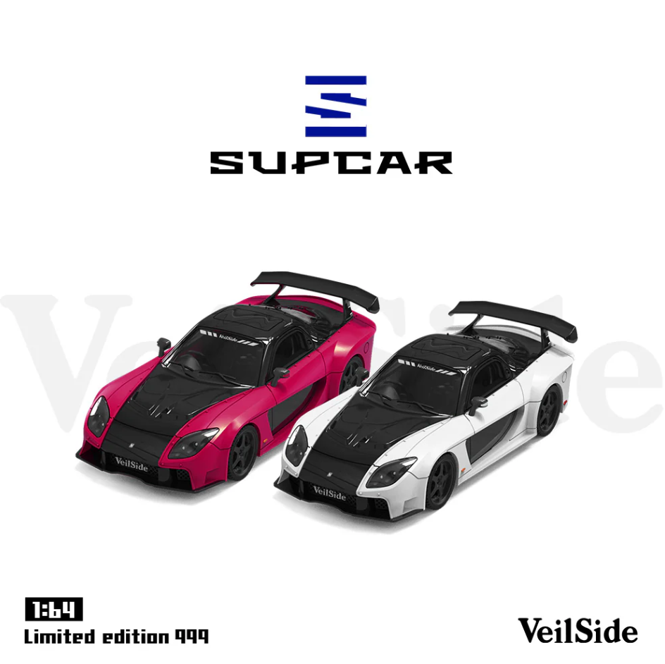 SUPCAR 1:64 Mazda RX-7 Veilside (White/Pink)