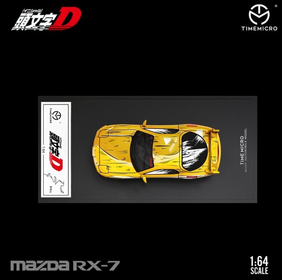 TimeMicro 1:64 Initial-D Mazda RX-7 Comic Style