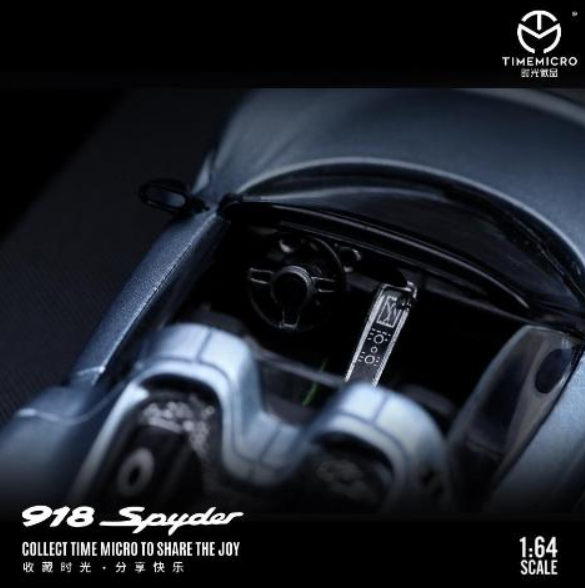 TimeMicro 1:64 Porsche 918 Spyder (Silver Blue)