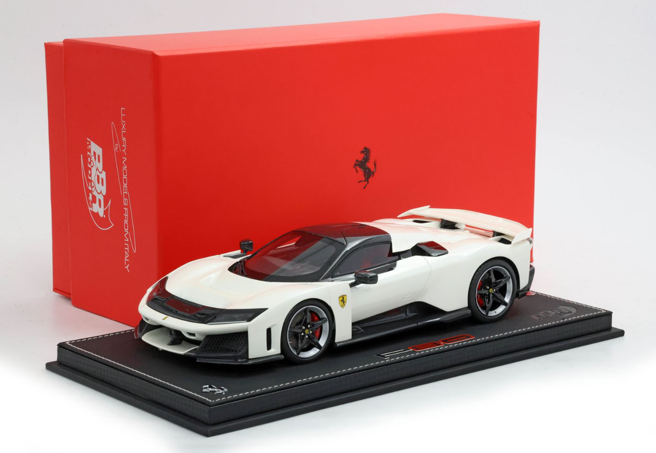PREORDER BBR 1:18 Ferrari F80 (Bianco Italia - Bicolore Wheels)