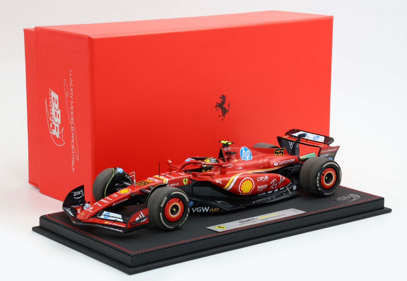 BBR 1:18 Ferrari SF24 ITALIAN GP 2024 - Monza Sainz 4th position (Luxury Pack)