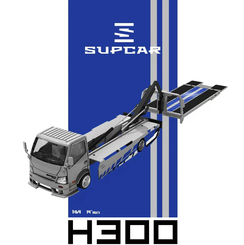 SUPCAR 1:64 Hino H300 (Silver/Blue)