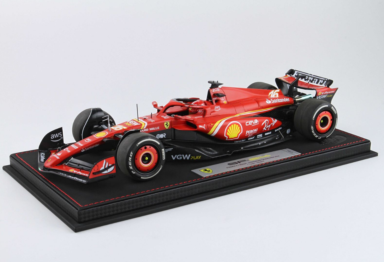 BBR 1:18 Ferrari SF24 Australian GP 2024 (Luxury Packaging) - C. Leclerc 2nd position