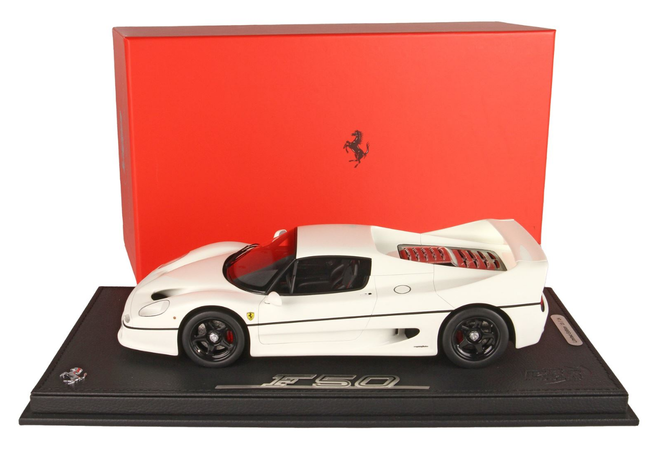 BBR 1:18 Ferrari F50 Coupe 1995 (Bianco Avus - Race Wheels)