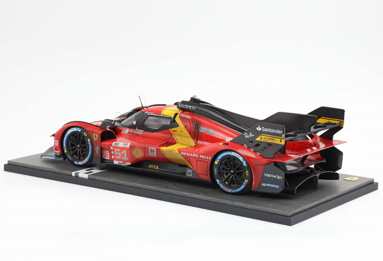 BBR Models 1:12 Ferrari 499P Winner Le Mans 2023 car n.51 Dirty Version