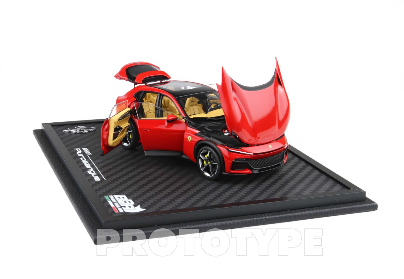 BBR 1:43 Ferrari Purosangue Panoramic Roof 'OPEN/CLOSE' - Rosso Corsa