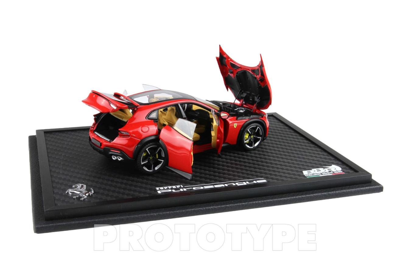 BBR 1:43 Ferrari Purosangue Panoramic Roof 'OPEN/CLOSE' - Rosso Corsa