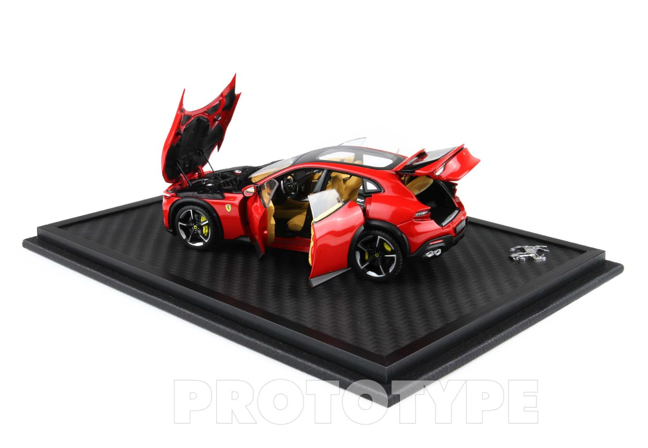 BBR 1:43 Ferrari Purosangue Panoramic Roof 'OPEN/CLOSE' - Rosso Corsa