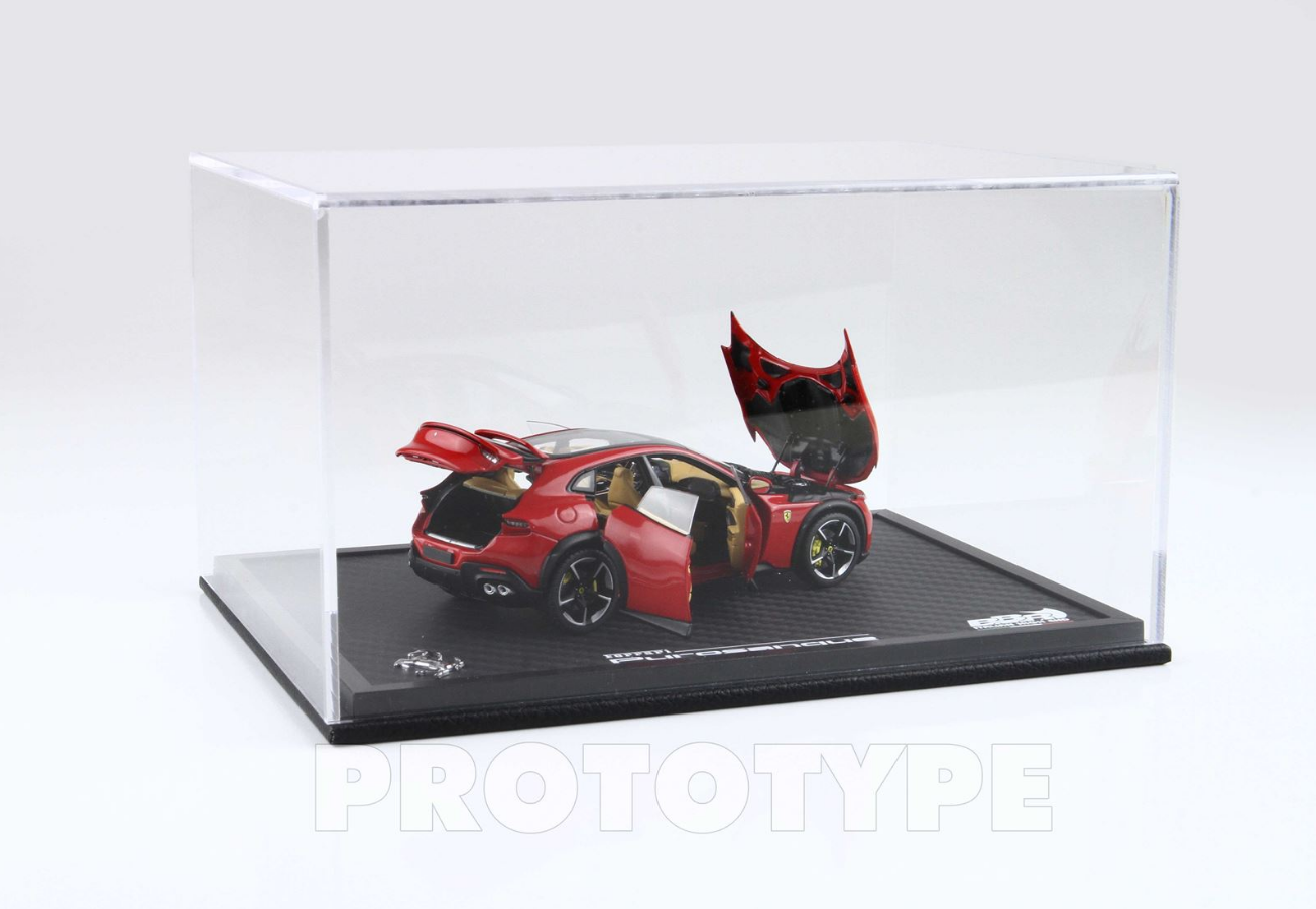 BBR 1:43 Ferrari Purosangue Panoramic Roof 'OPEN/CLOSE' - Rosso Corsa