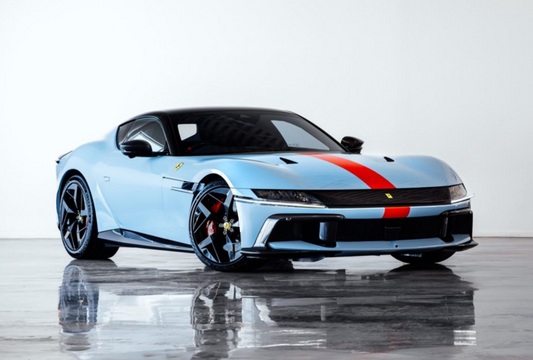 BBR 1:18 Ferrari 12Cilindri Coupe - Azzurro La Plata - Red stripe