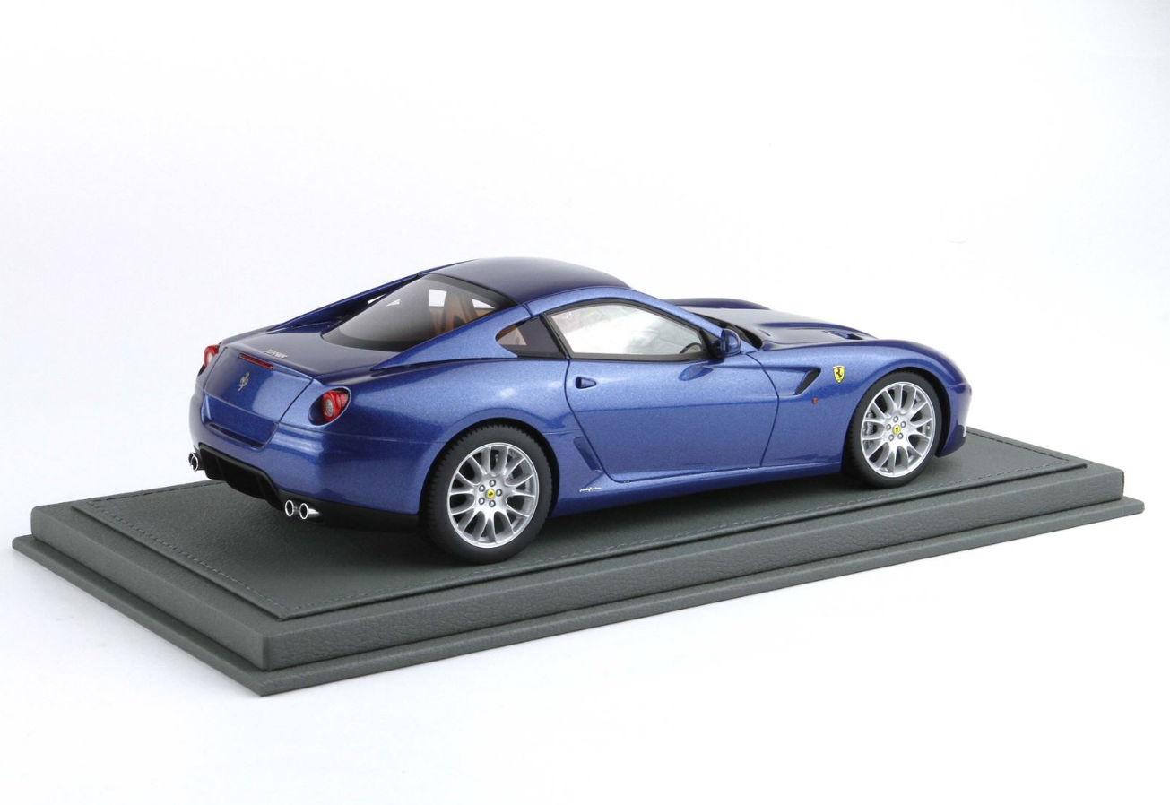 BBR 1:18 Ferrari 599 GTB FIORANO 2006 Manual Gear - Blu Mirabeau cuoio color interior