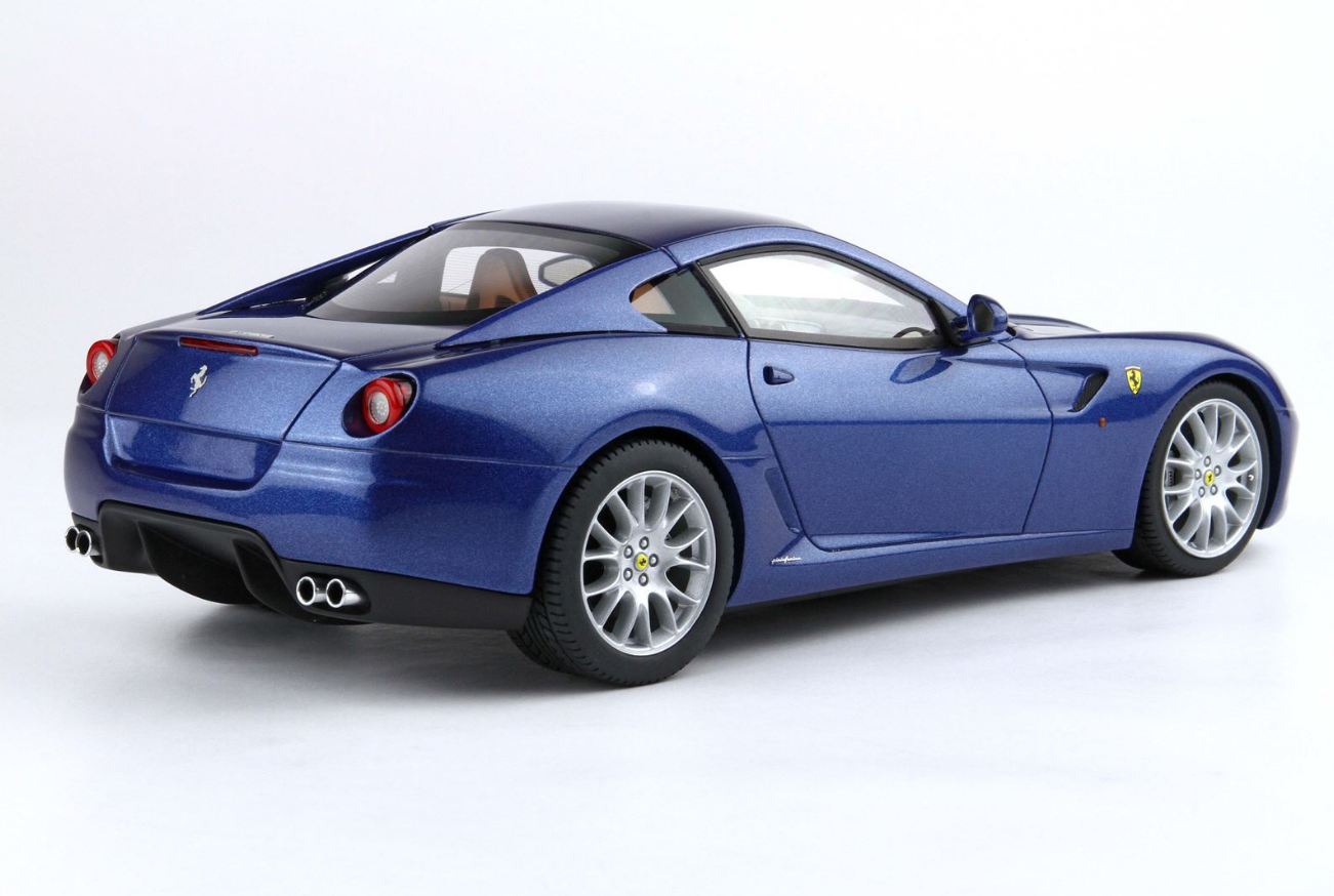 BBR 1:18 Ferrari 599 GTB FIORANO 2006 Manual Gear - Blu Mirabeau cuoio color interior
