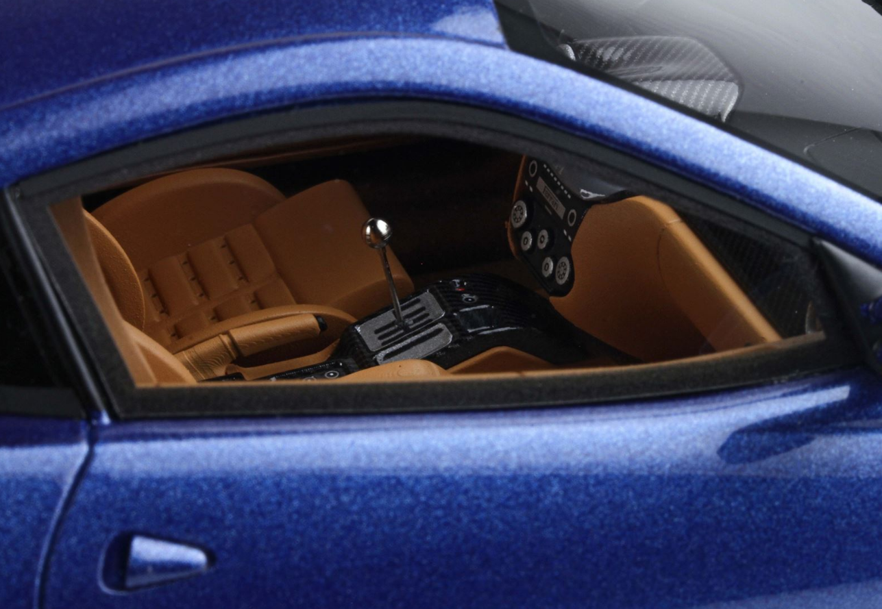 BBR 1:18 Ferrari 599 GTB FIORANO 2006 Manual Gear - Blu Mirabeau cuoio color interior