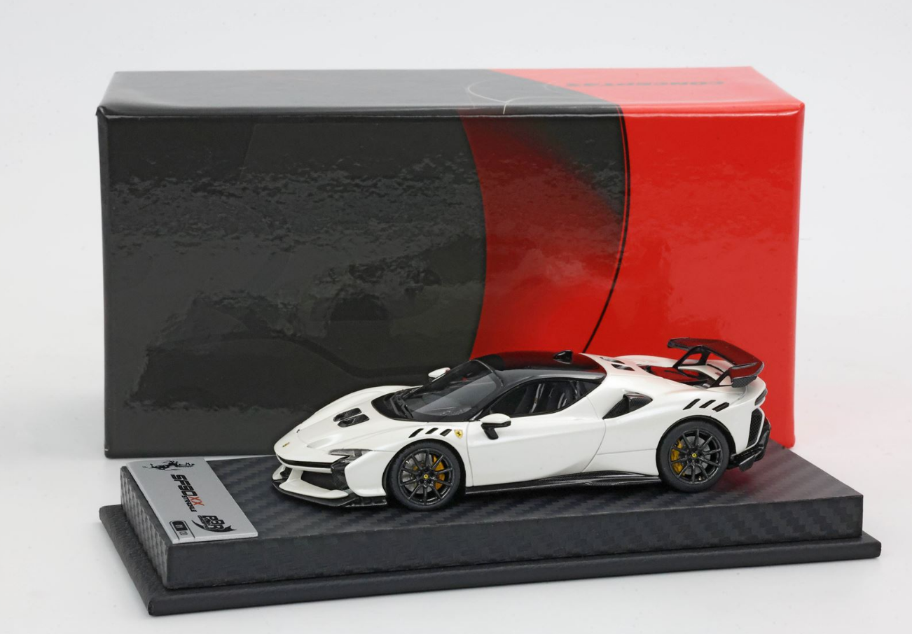 BBR 1:43 Ferrari SF90 XX Stradale (Bianco Fuji w/ Black Roof)