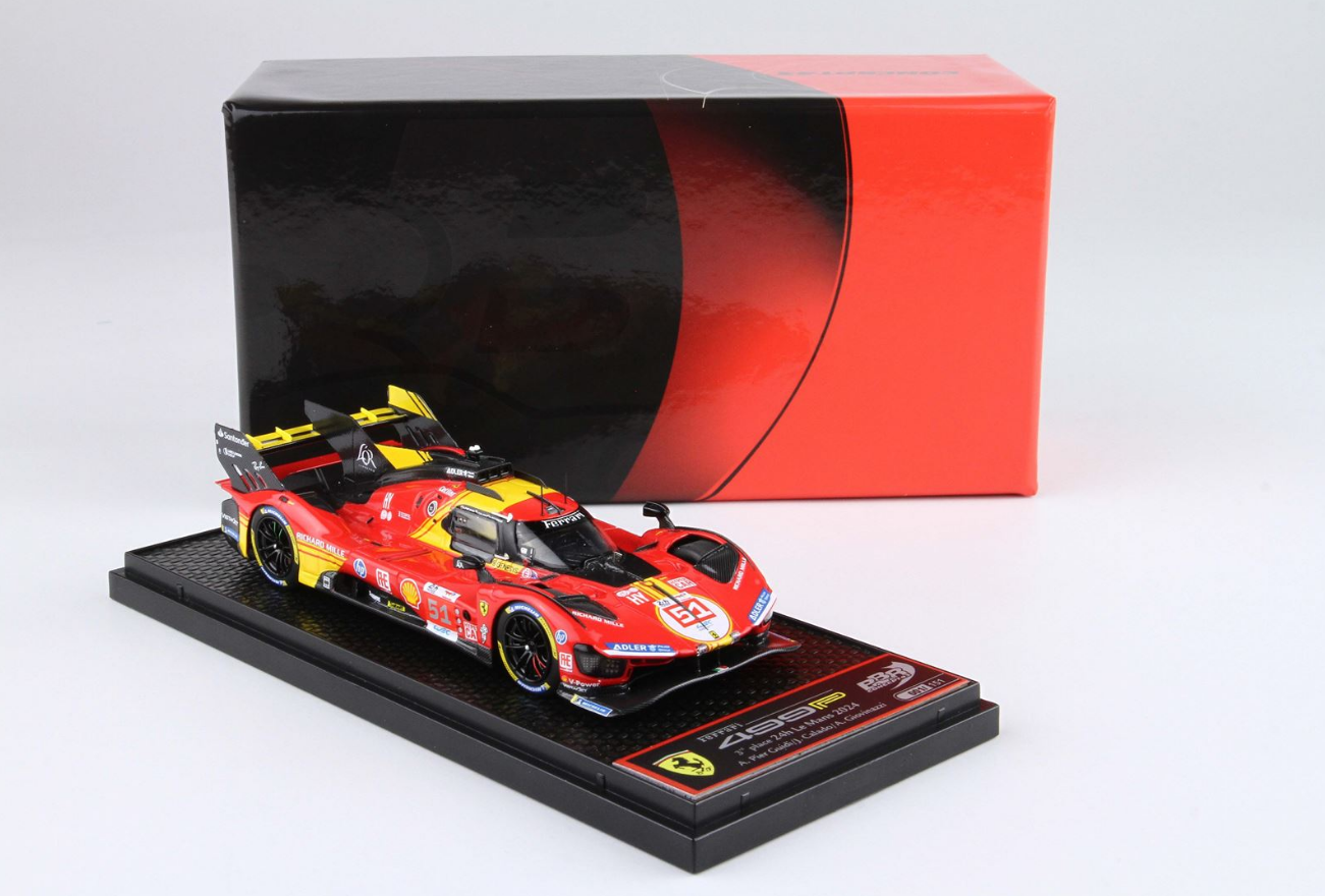 BBR 1:43 Ferrari 499P car n. 51 - 3rd Le Mans 2024 - drivers Pier Guidi Giovinazzi Calado