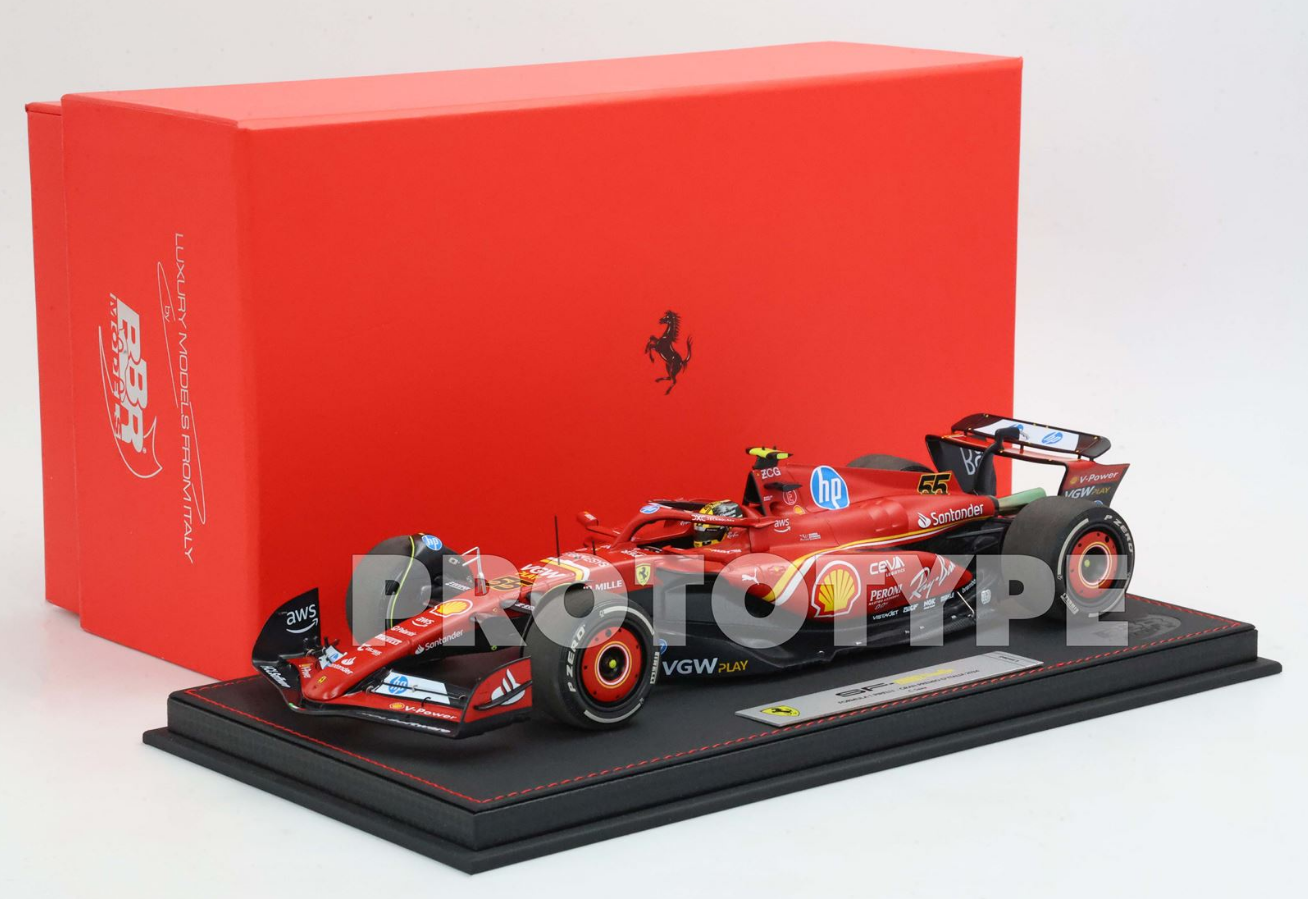 BBR 1:18 Ferrari SF24 ITALIAN GP 2024 - Monza Sainz 4th position