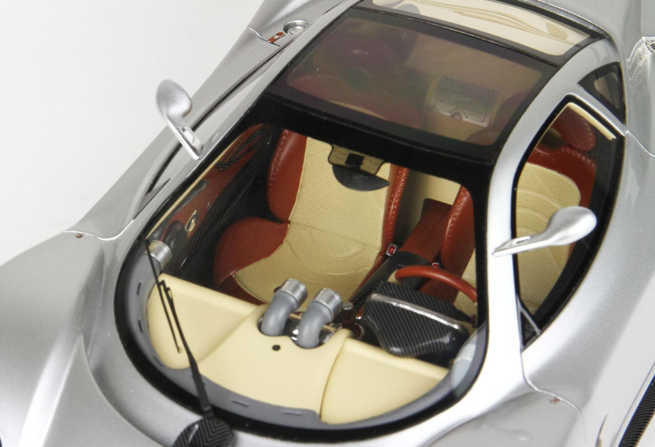 BBR 1:18 Pagani ZONDA C12 001 1999 Silver 20th anniversary restoration