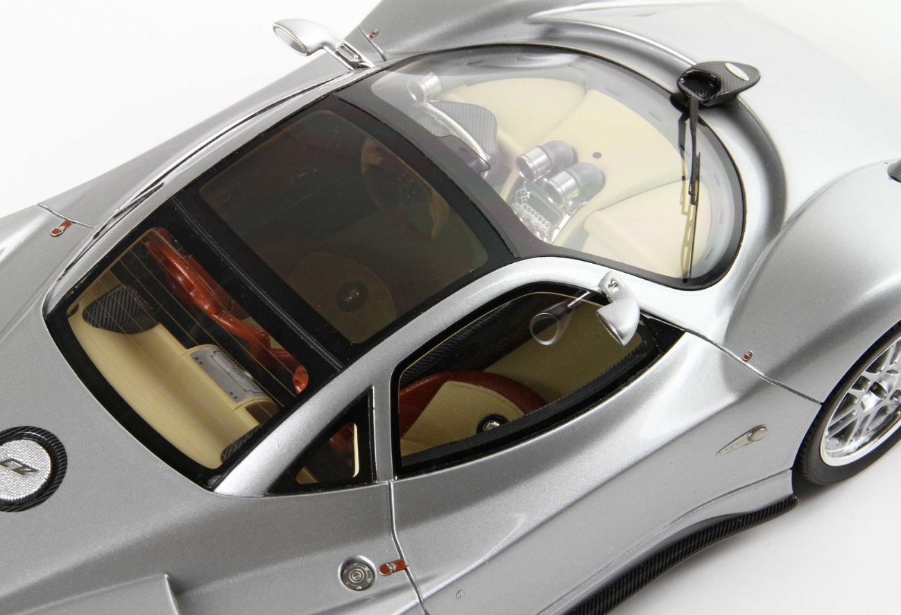 BBR 1:18 Pagani ZONDA C12 001 1999 Silver 20th anniversary restoration