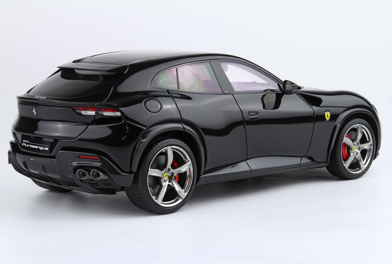 BBR 1:18 Ferrari Purosangue (Nero Purosangue - italian flag)