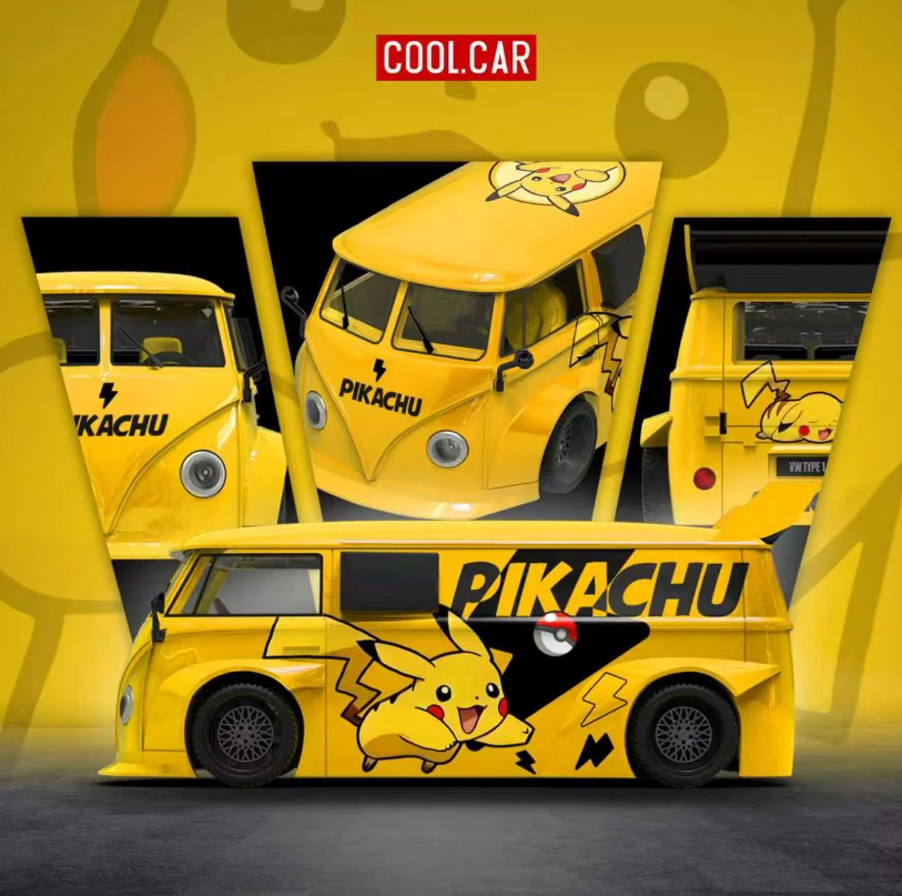 Cool Car 1:64 Volkswagen T1 Pickup Van - Pikachu