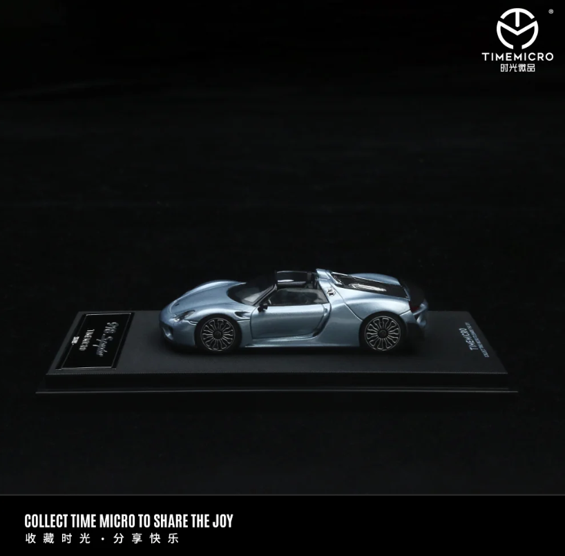 Time Micro 1:64 Porsche 918 Spyder (Silver Blue)
