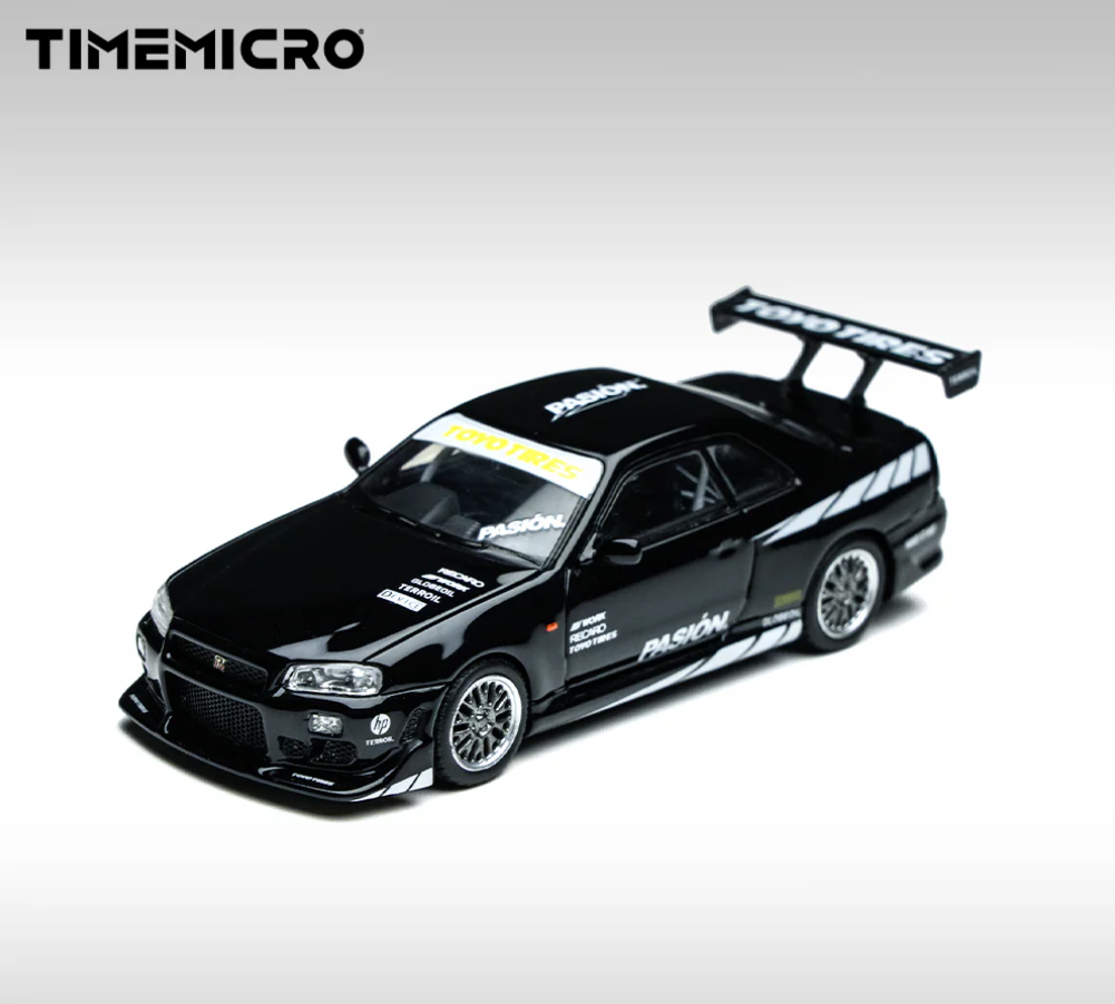 PREORDER Time Micro 1:64 Nissan Skyline GT-R R34 (Black)