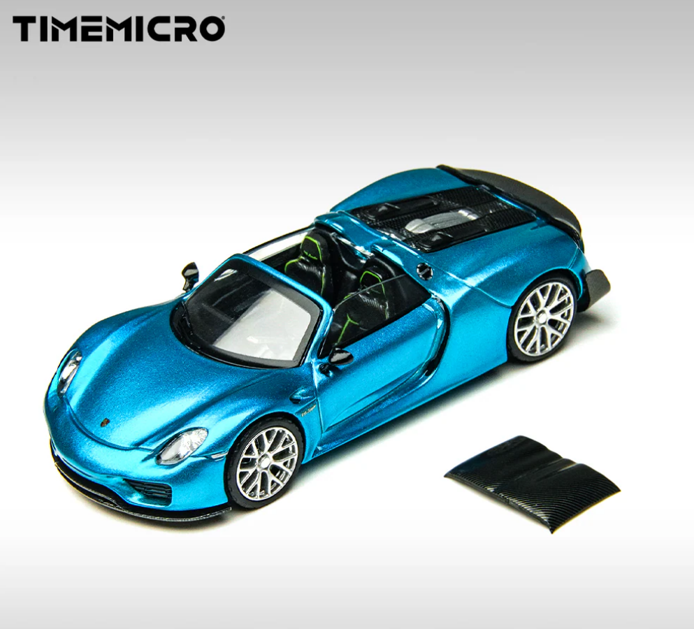 PREORDER Time Micro 1:64 Porsche 918 Spyder (Blue)