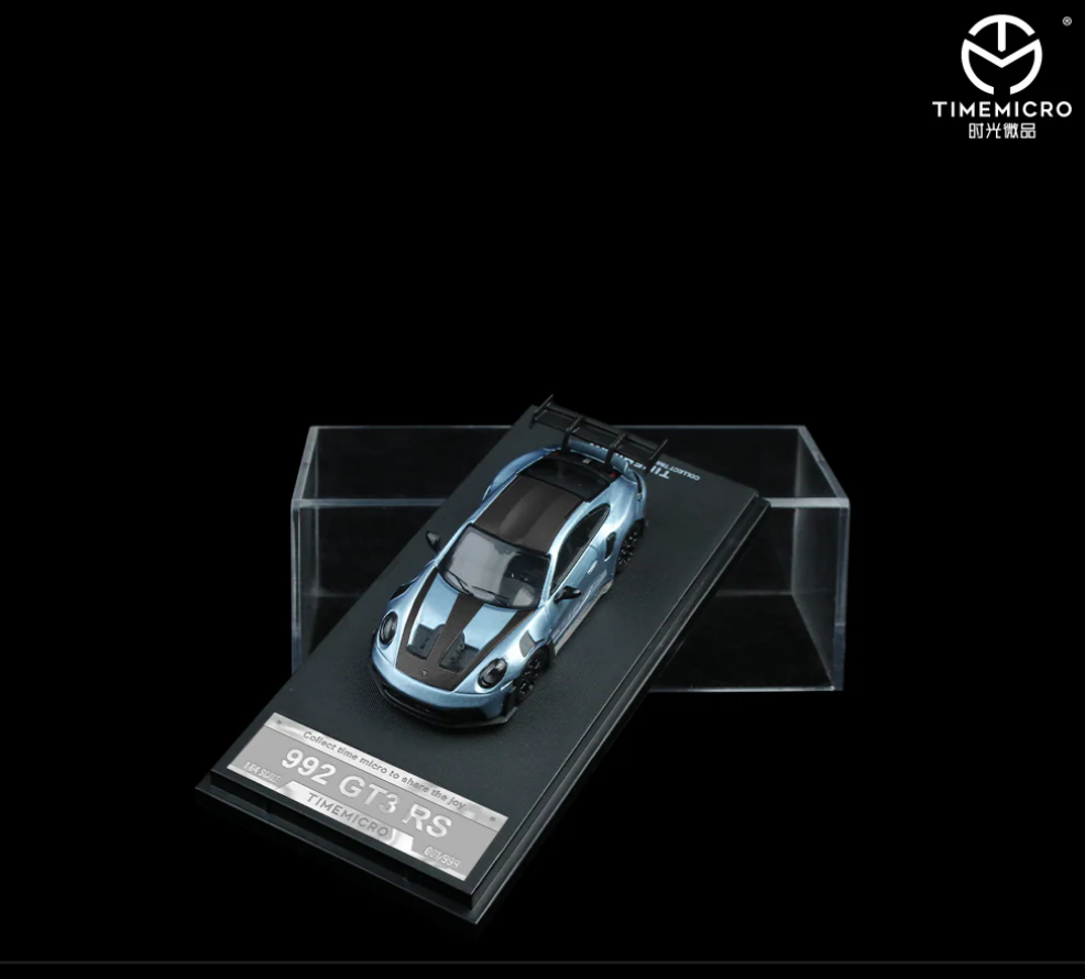 Time Micro 1:64 Porsche 911 (992) GT3 RS (Glacier Blue/Starry Blue)