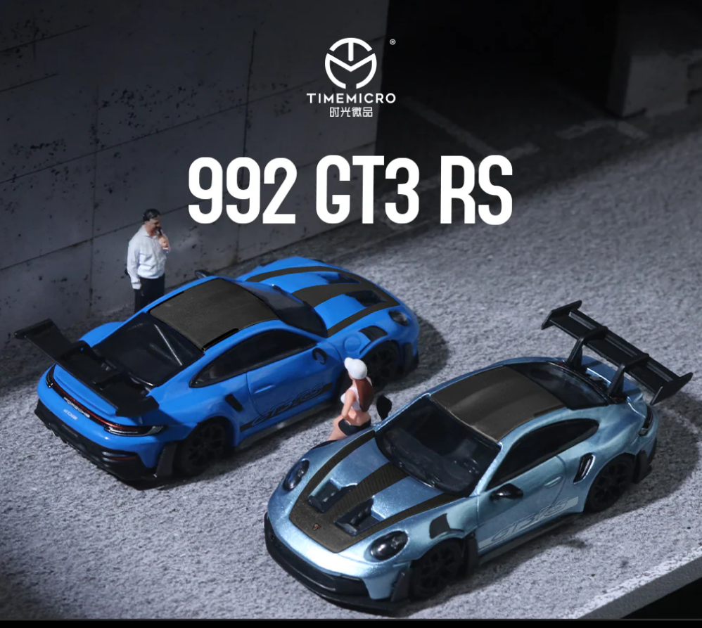 Time Micro 1:64 Porsche 911 (992) GT3 RS (Glacier Blue/Starry Blue)